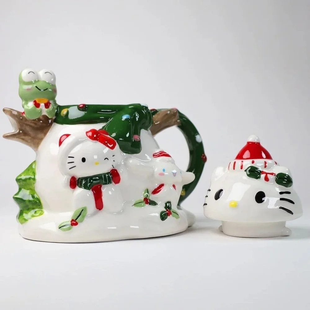 Blue Sky X Hello Kitty & Friends Christmas SNOWMAN FUN Teapot NEW IN BOX